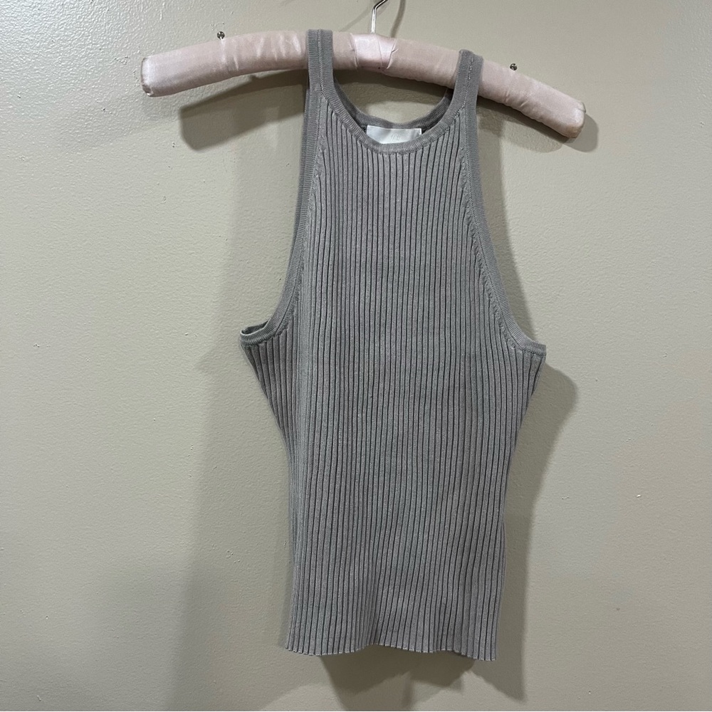NWT H&M Gray Ribbed Sweater Tank Top Size M